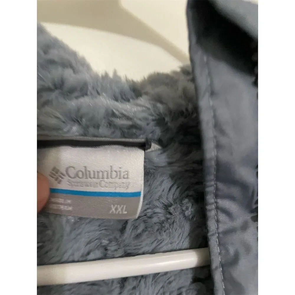 Columbia Women's XXL Gray Quilted Long Jacket Hooded Casual Coat - Picture 5 of 5